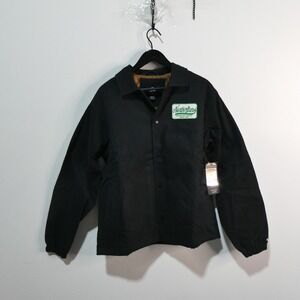 Minnesota North Stars Jacket Mens Medium '47 Brand Black Canvas Quilted Heavy